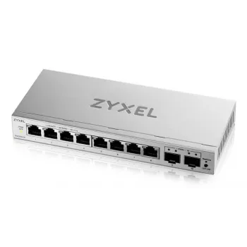 Valdomas L2 Gigabit Switch Zyxel GS1200-10v3 — 8x Gigabit (10/100/1000), 20 Gbps, MAC 4000, stalinis, pilkas