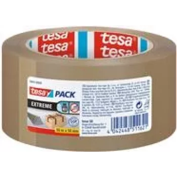 Pakavimo juosta Tesa 58645, 50 m x 50 mm, ruda, vienpusė PVC sandarinimo juosta