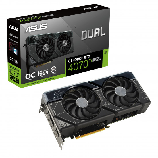 ASUS Dual GeForce RTX 4070 Ti SUPER OC Edition 16GB GDDR6X PCIe 4.0 HDMI 2.1a DisplayPort 1.4a