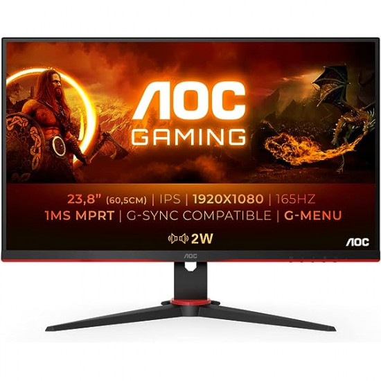 63,5cm/25 (1920x1080) AOC Gaming G3 25G3ZM/BK FHD WLED 240Hz 0,5ms HDMI DP Black/Red