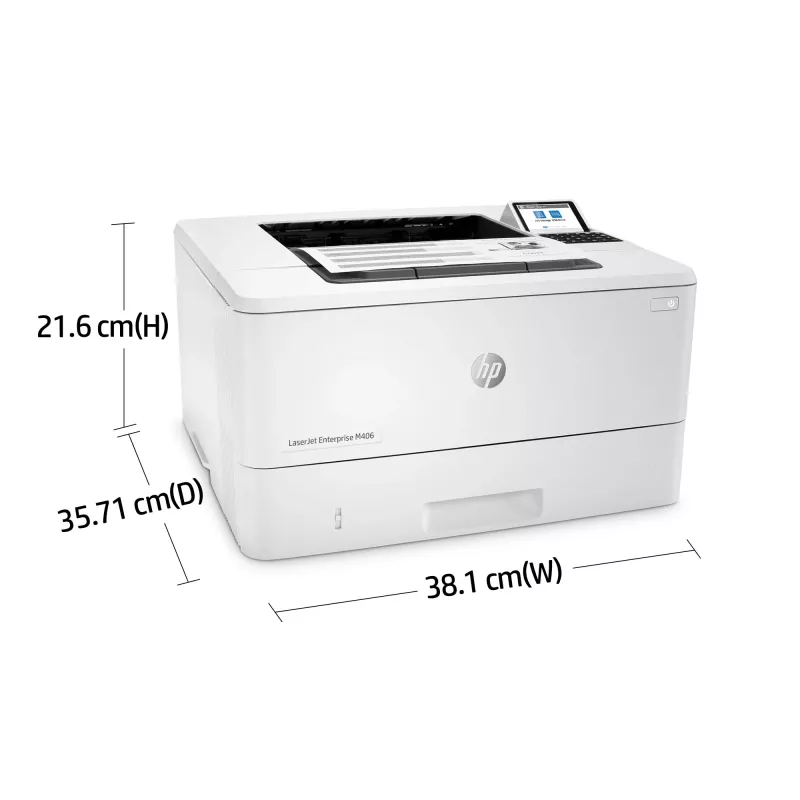 HP LaserJet Enterprise M406dn spausdintuvas, lazerinis, 1200 x 1200 DPI, A4, 38 ppm, dvipusis spausdinimas, tinklo paruoštas