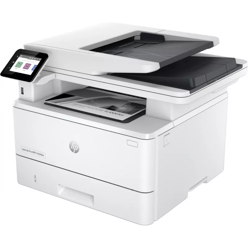 HP LaserJet Pro MFP 4102dw spausdintuvas, lazerinis, monochrominis spausdinimas, 1200 x 1200 DPI, A4, tiesioginis spausdinimas, baltas