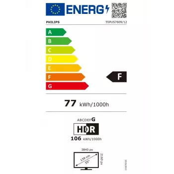 Philips 55PUS7609/12 televizorius 139,7 cm (55 col.) 4K Ultra HD Smart TV Wi-Fi antracito, pilka