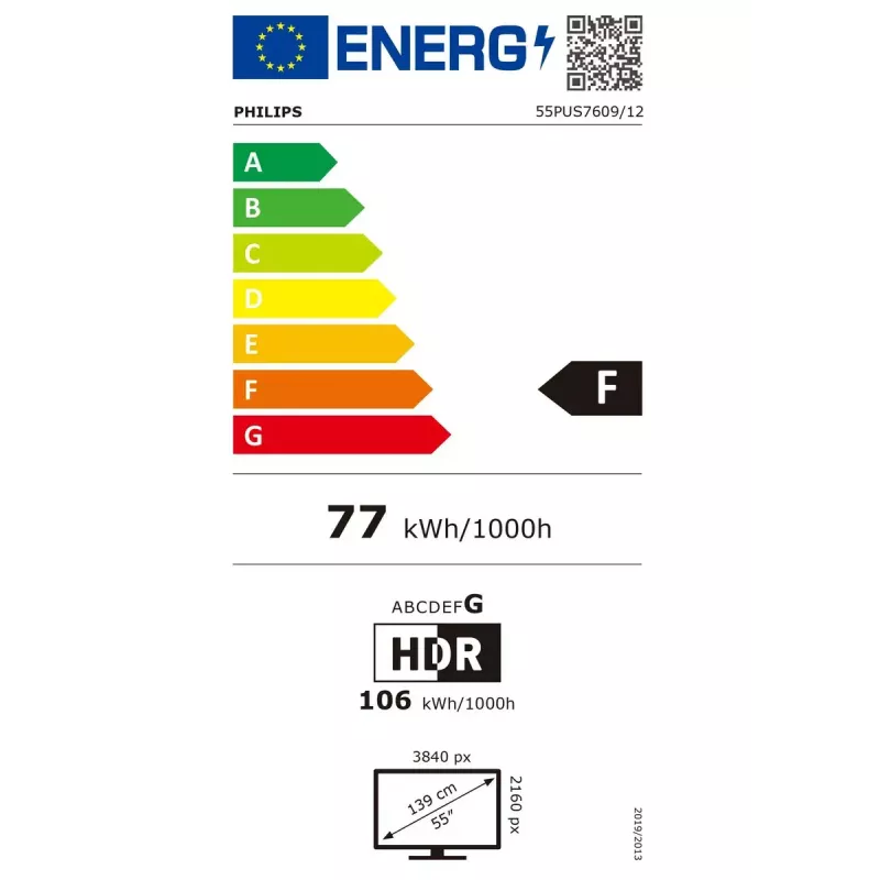 Philips 55PUS7609/12 televizorius 139,7 cm (55 col.) 4K Ultra HD Smart TV Wi-Fi antracito, pilka