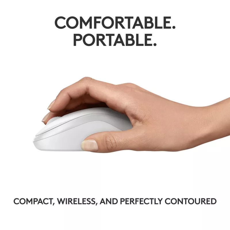 Pelė Logitech M240 Silent Bluetooth balta