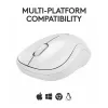 Pelė Logitech M240 Silent Bluetooth balta