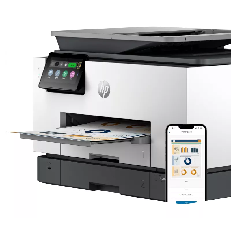 HP OfficeJet Pro 9130b belaidis daugiafunkcis spalvotas spausdintuvas, dvipusis spausdinimas; kopijavimas, skenavimas