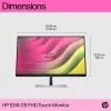 HP E24t G5 FHD lietimui jautrus monitorius, 60.5 cm (23.8 colio), 1920 x 1080 pikselių, Full HD, LCD, 5 ms, juodas
