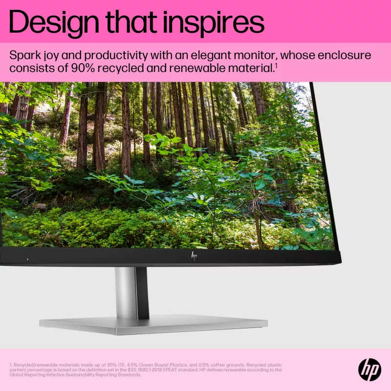 HP E24t G5 FHD lietimui jautrus monitorius, 60.5 cm (23.8 colio), 1920 x 1080 pikselių, Full HD, LCD, 5 ms, juodas