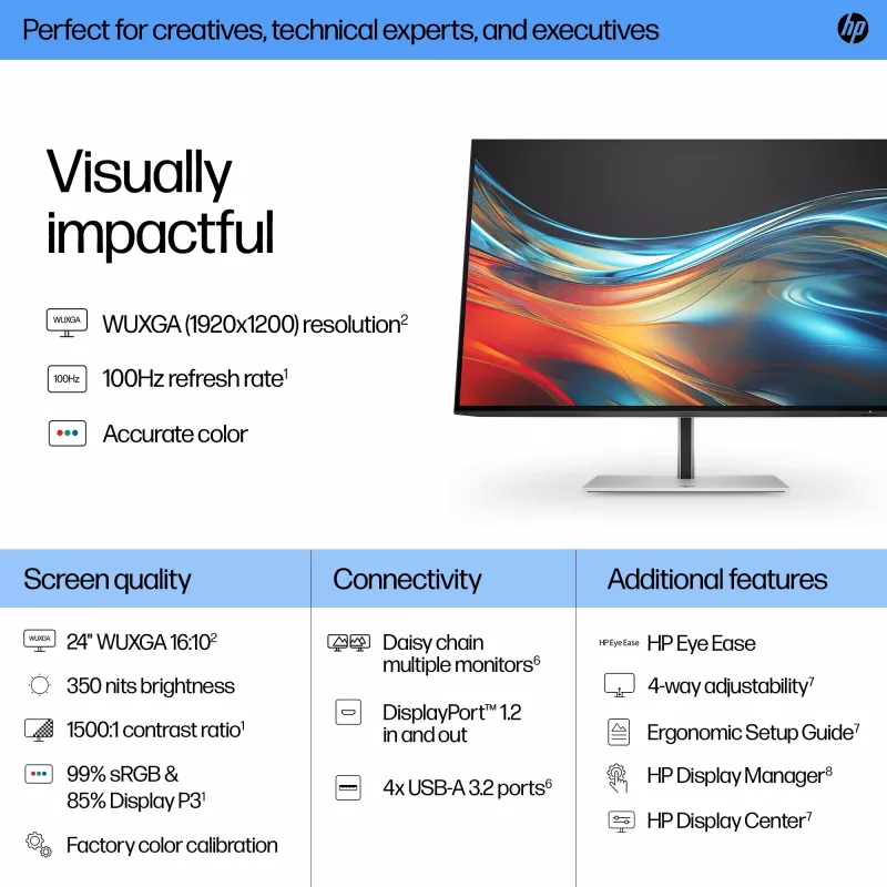 Monitorius HP Series 7 Pro 24 colių WUXGA LCD 1920 x 1200