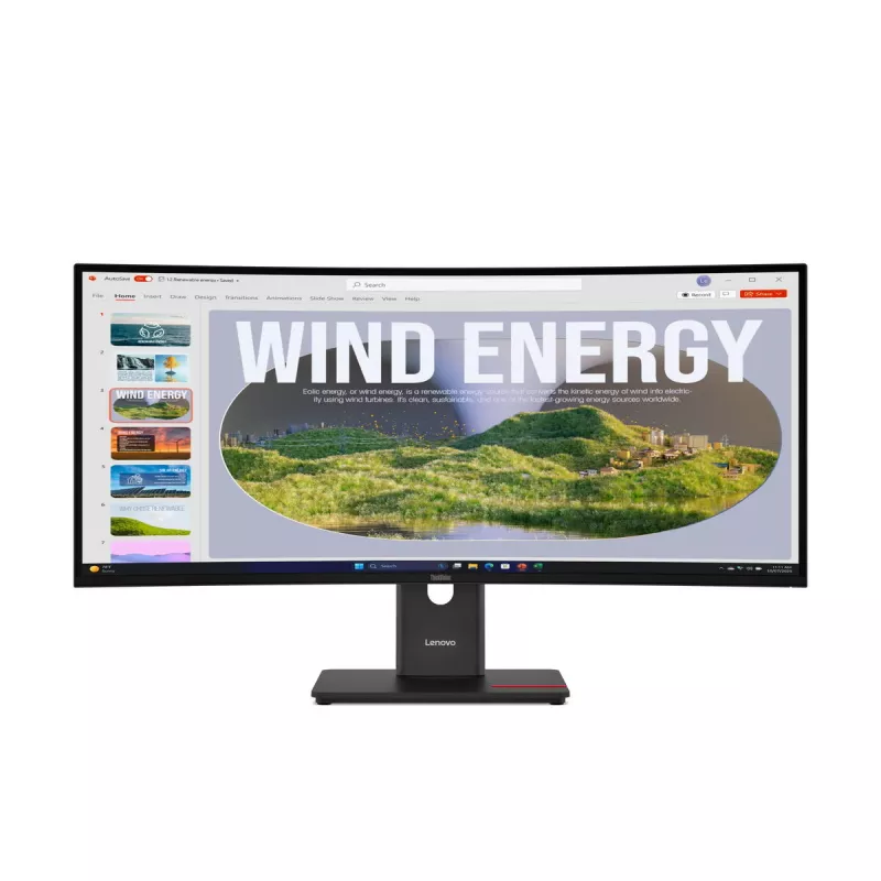Monitorius Lenovo ThinkVision T34WD-40 34 colių lenktas WQHD LED 3440 x 1440