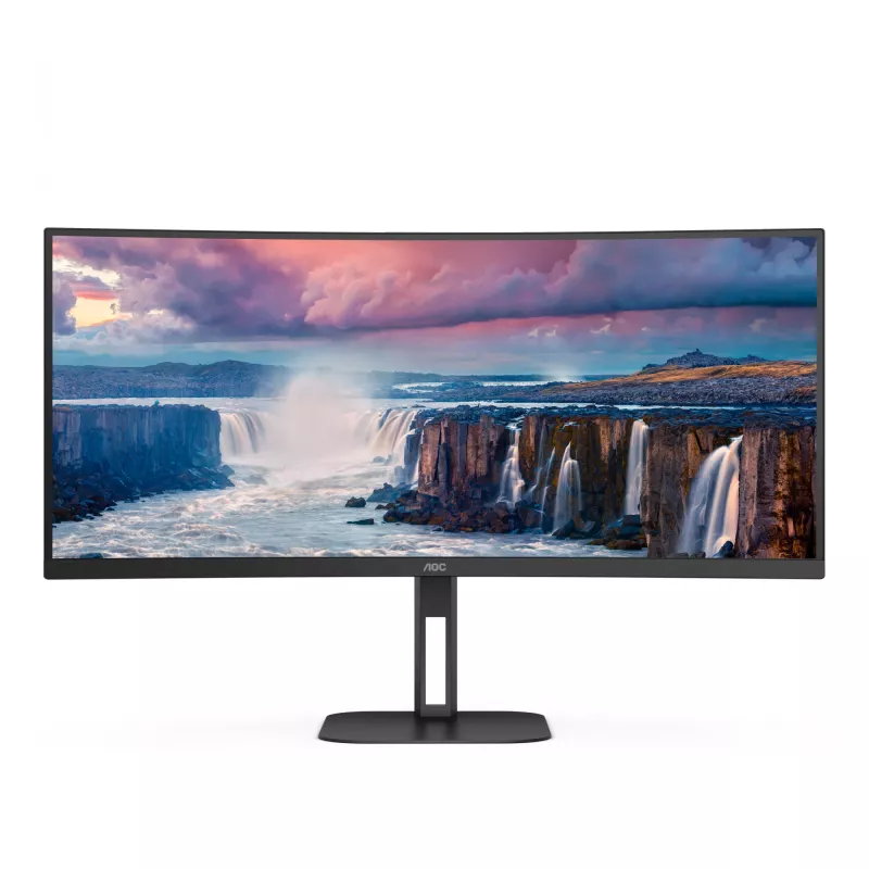 AOC V5 CU34V5C/BK monitorius 86,4 cm (34 col.) 3440 x 1440 pikseliai Wide Quad HD LED juodas