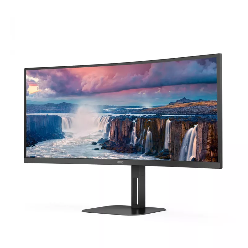 AOC V5 CU34V5C/BK monitorius 86,4 cm (34 col.) 3440 x 1440 pikseliai Wide Quad HD LED juodas