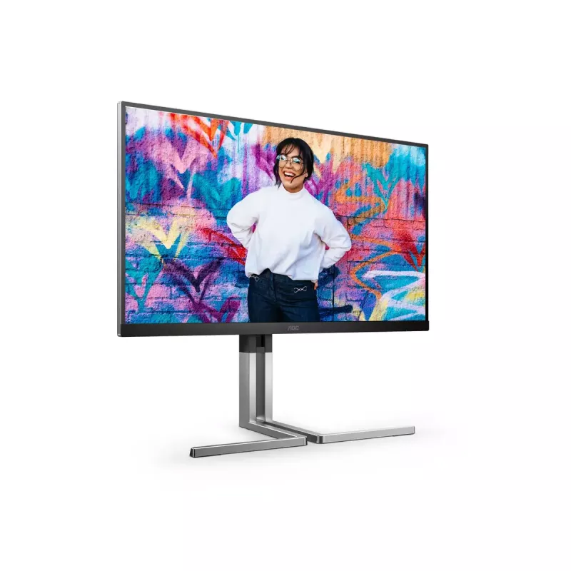 AOC Q27U3CV monitorius kompiuteriui 68.6 cm (27 col.) 2560 x 1440 pikselių Quad HD LCD juodas
