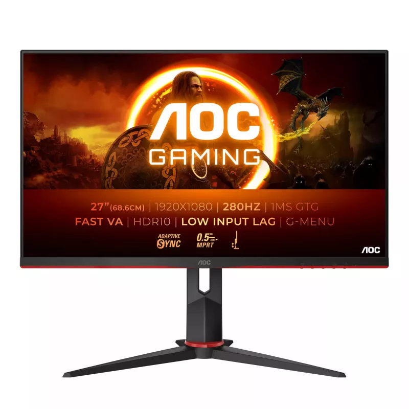Monitorius AOC G2 27G2ZN3/BK 68,6 cm (27 colių) 1920 x 1080 pikselių Full HD LCD juodas, raudonas