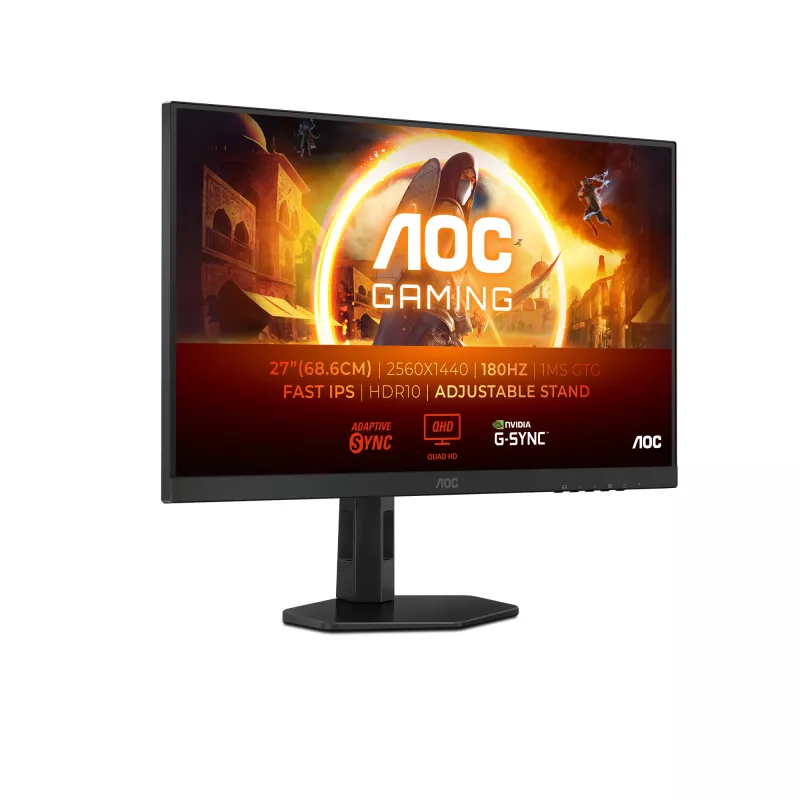 AOC G4 Q27G4XF kompiuterio monitorius 68,6 cm (27 colių) 2560 x 1440 pikselių Quad HD LED juodas, pilkas