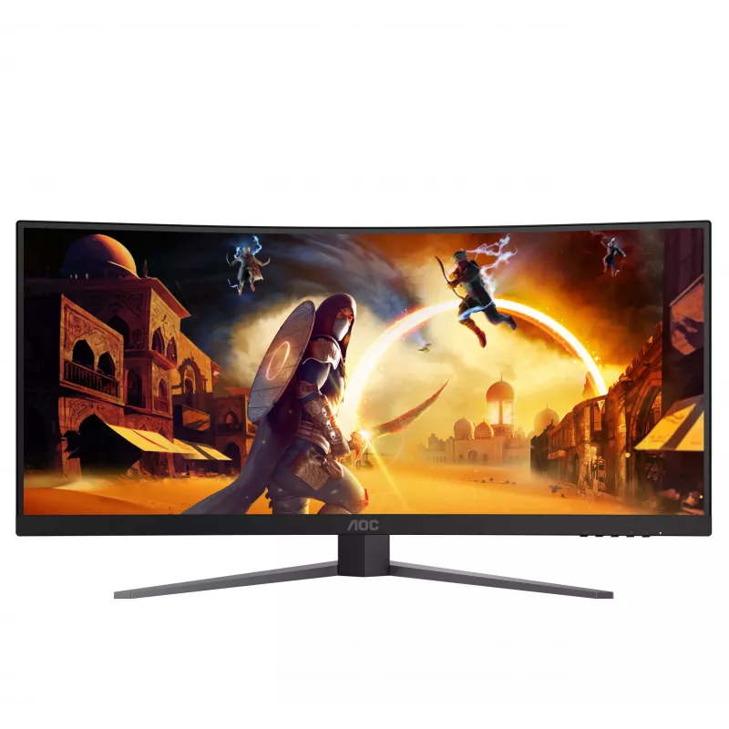 AOC G4 CU34G4Z kompiuterio monitorius 86,4 cm (34 colių) 3440 x 1440 pikselių Wide Quad HD LED juodas, raudonas