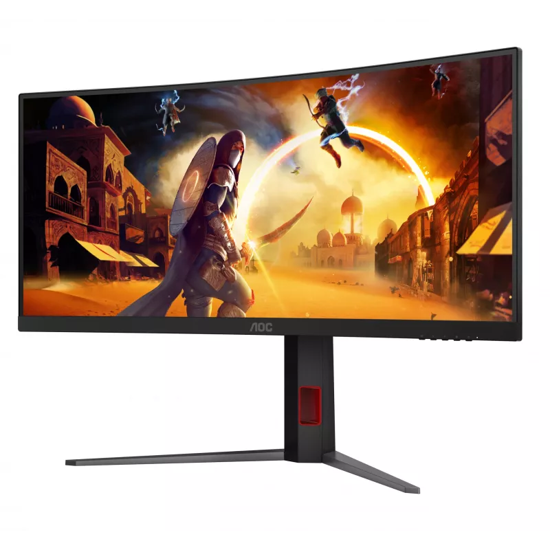 AOC G4 CU34G4Z kompiuterio monitorius 86,4 cm (34 colių) 3440 x 1440 pikselių Wide Quad HD LED juodas, raudonas