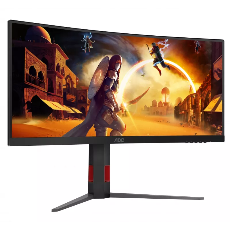 AOC G4 CU34G4Z kompiuterio monitorius 86,4 cm (34 colių) 3440 x 1440 pikselių Wide Quad HD LED juodas, raudonas