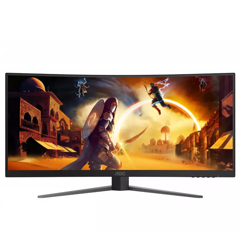 Monitorius AOC G4 CU34G4 86,4 cm (34 colių) 3440x1440 Wide Quad HD LED juodas, raudonas