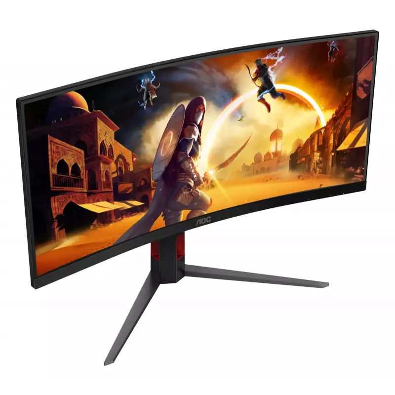Monitorius AOC G4 CU34G4 86,4 cm (34 colių) 3440x1440 Wide Quad HD LED juodas, raudonas