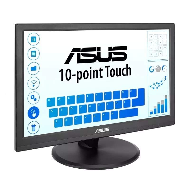 ASUS Touch VT169HE monitorius 39,6 cm (15,6 col.) 1920 x 1080 pikselių Full HD LED liečiamas stalinis juodas