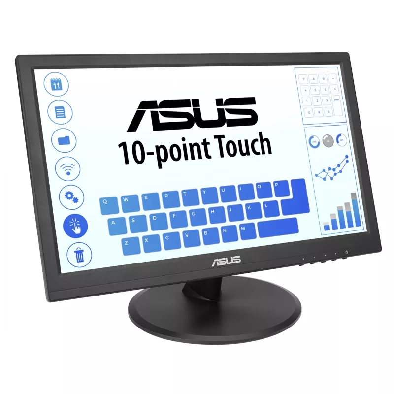 ASUS Touch VT169HE monitorius 39,6 cm (15,6 col.) 1920 x 1080 pikselių Full HD LED liečiamas stalinis juodas