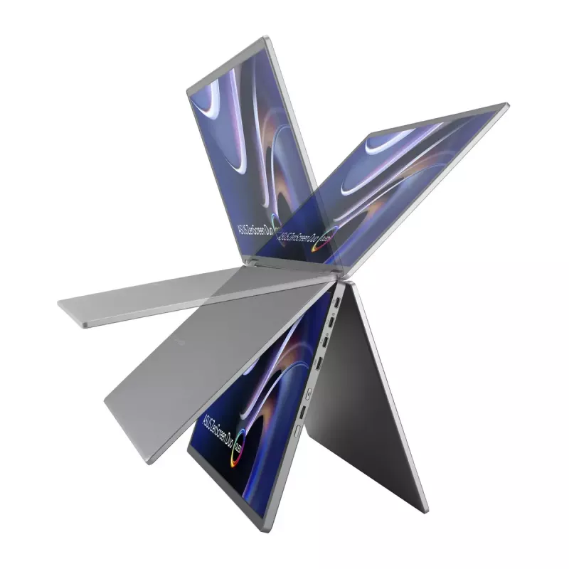 ASUS ZenScreen Duo OLED MQ149CD nešiojamas monitorius, 35,6 cm (14 colių), 1920 x 1200 pikselių, WUXGA, sidabrinis