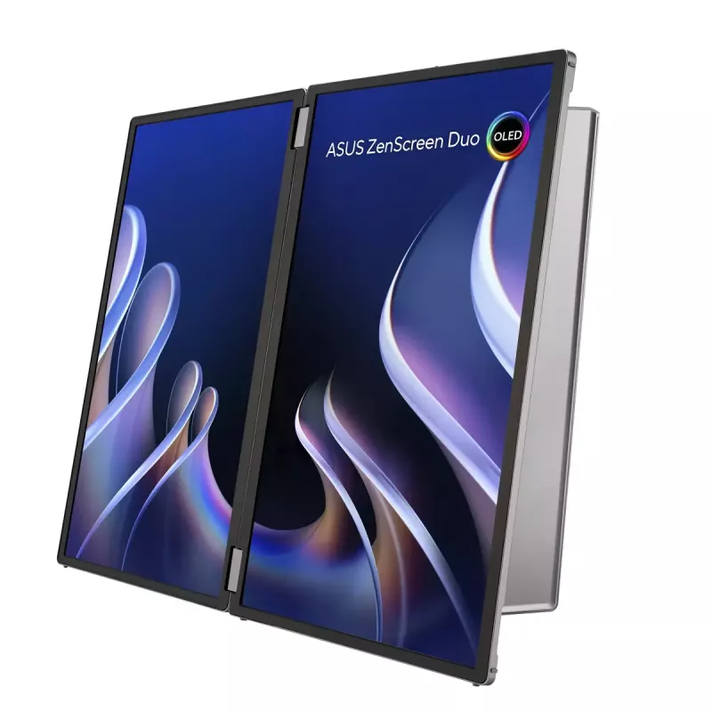 ASUS ZenScreen Duo OLED MQ149CD nešiojamas monitorius, 35,6 cm (14 colių), 1920 x 1200 pikselių, WUXGA, sidabrinis