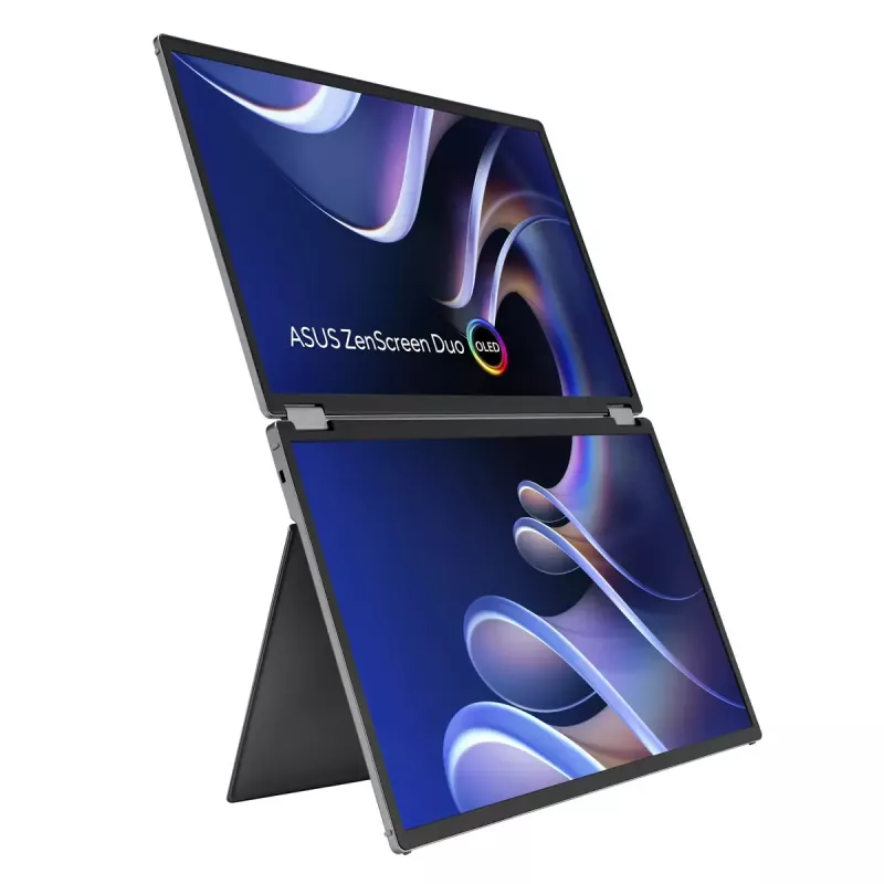 ASUS ZenScreen Duo OLED MQ149CD nešiojamas monitorius, 35,6 cm (14 colių), 1920 x 1200 pikselių, WUXGA, sidabrinis