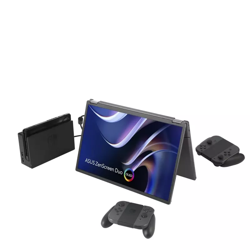 ASUS ZenScreen Duo OLED MQ149CD nešiojamas monitorius, 35,6 cm (14 colių), 1920 x 1200 pikselių, WUXGA, sidabrinis