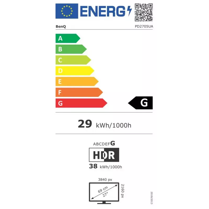 BenQ PD2705UA monitorius 68,6 cm (27 colių) 3840 x 2160 pikselių 4K Ultra HD LCD juodas