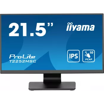 Monitorius iiyama ProLite T2252MSC-B2 54,6 cm (21,5 colio) Full HD 1920x1080 LCD liečiamuoju ekranu juodas
