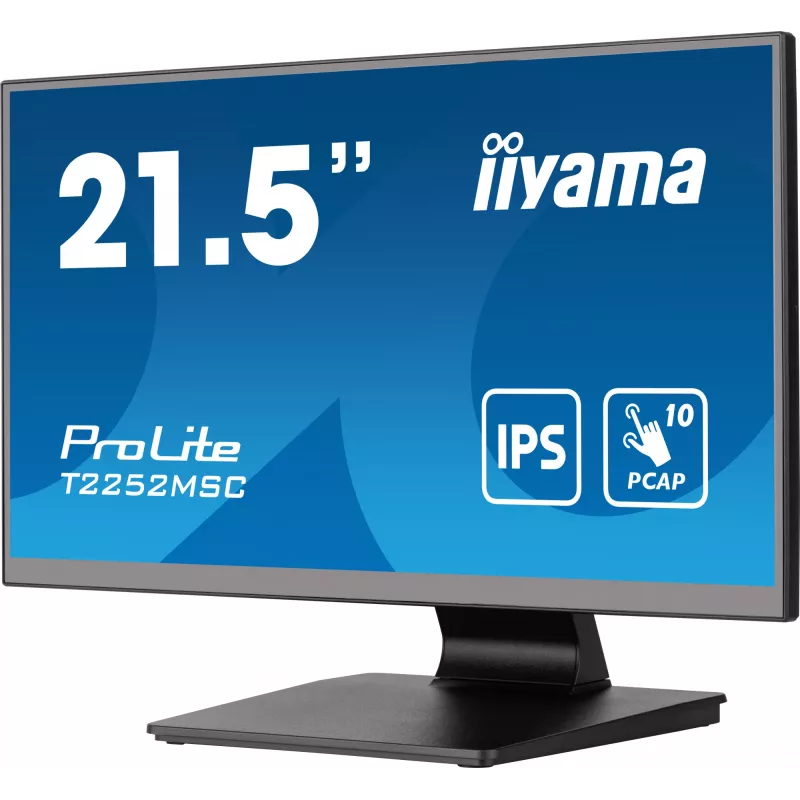 Monitorius iiyama ProLite T2252MSC-B2 54,6 cm (21,5 colio) Full HD 1920x1080 LCD liečiamuoju ekranu juodas