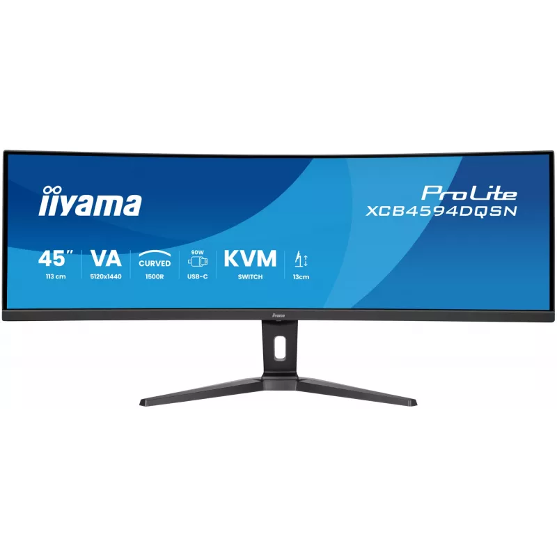 Monitorius iiyama G-MASTER 45 inch LCD lenktas UWQHD 113 cm (44,5 inch) 5120 x 1440 pikselių Dual QHD LED juodas