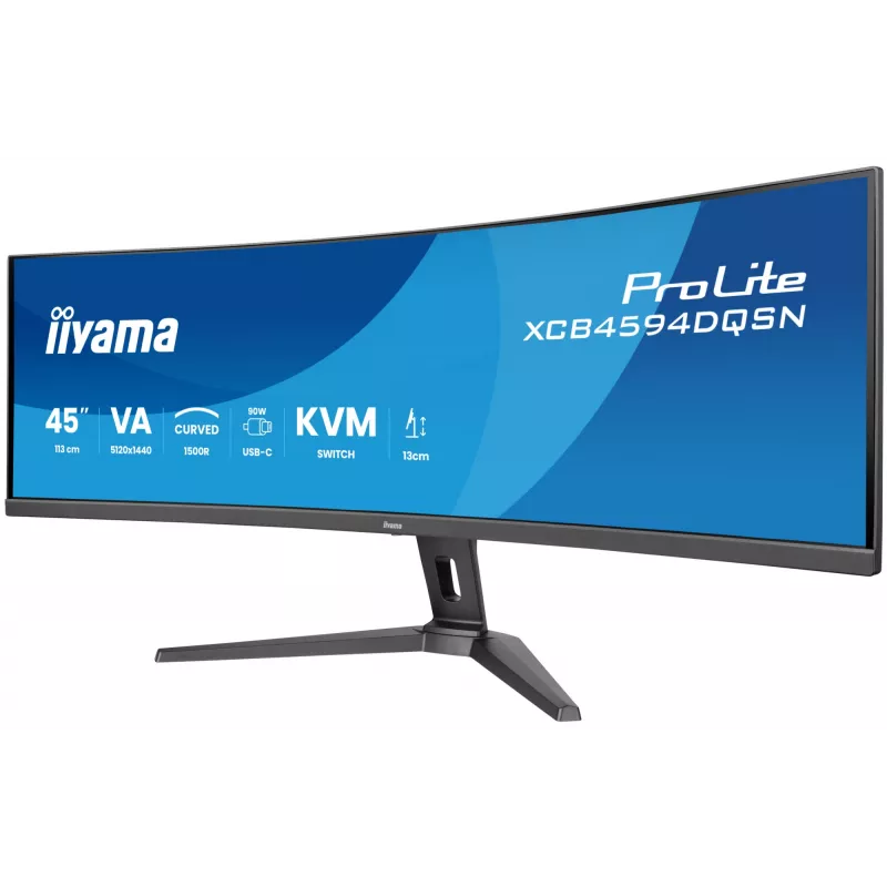 Monitorius iiyama G-MASTER 45 inch LCD lenktas UWQHD 113 cm (44,5 inch) 5120 x 1440 pikselių Dual QHD LED juodas