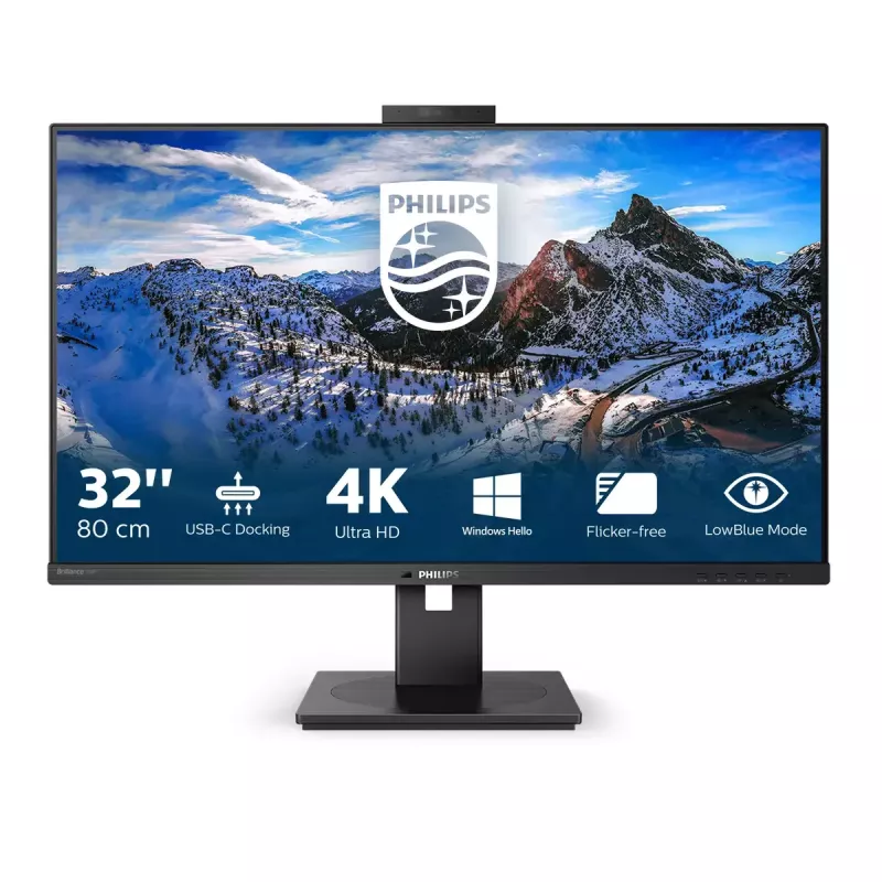 Philips P Line 329P1H/00 monitorius 80 cm (31,5 colio) 3840 x 2160 pikselių 4K Ultra HD LED juodas