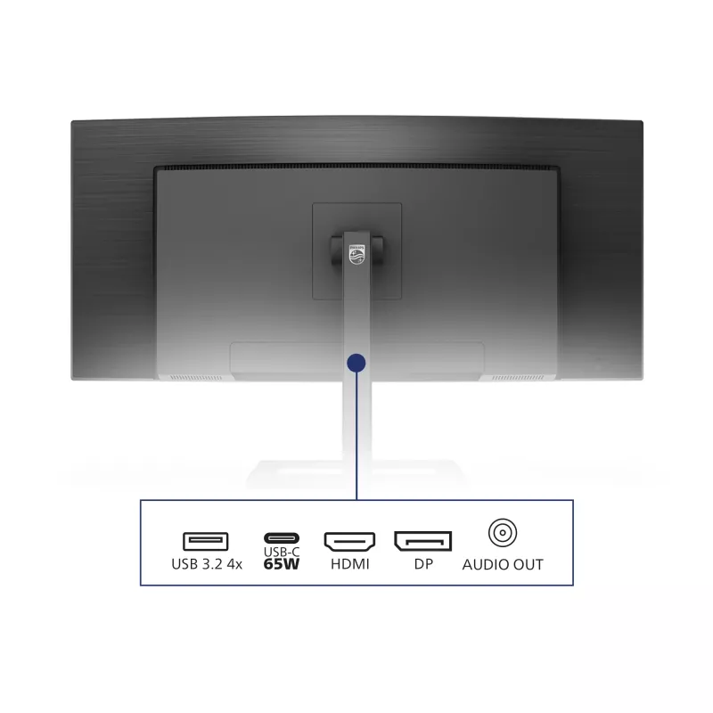 Philips E Line 346E2CUAE/00 monitorius 86,4 cm (34 colių) 3440 x 1440 pikselių Wide Quad HD+ LCD juodas