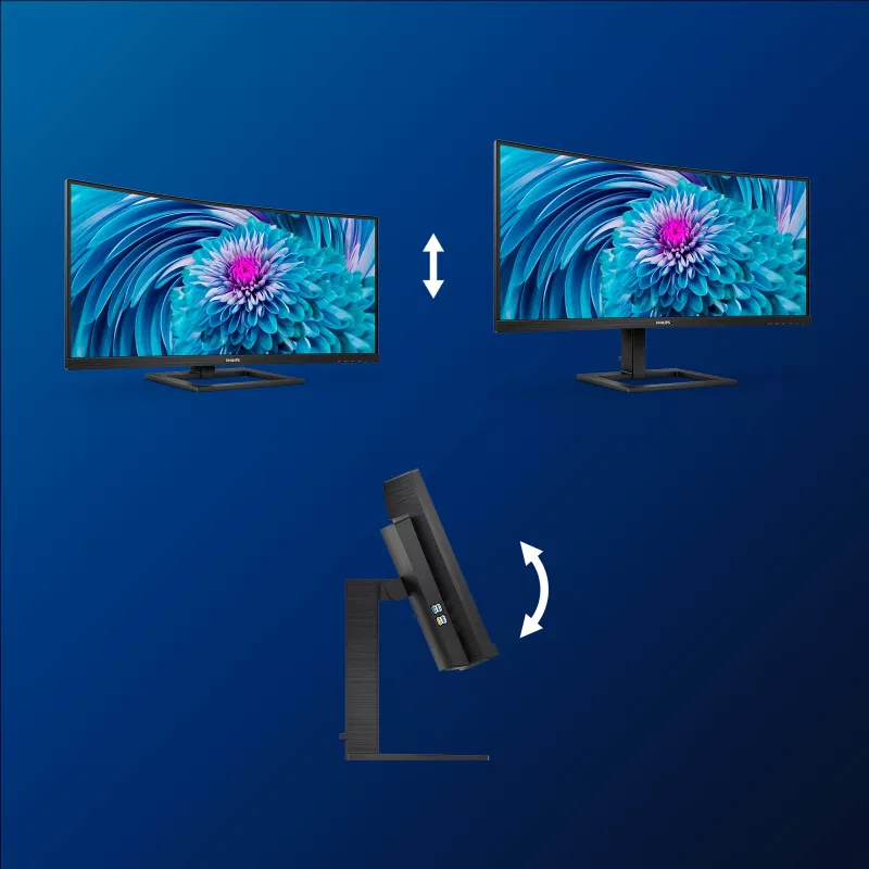 Philips E Line 346E2CUAE/00 monitorius 86,4 cm (34 colių) 3440 x 1440 pikselių Wide Quad HD+ LCD juodas