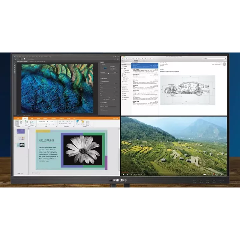 Philips P Line 439P1/00 kompiuterio monitorius 108 cm (42,5 colio) 3840 x 2160 pikselių 4K Ultra HD LCD juodas