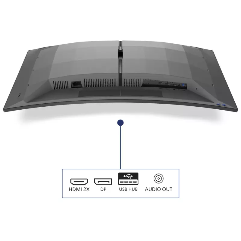 Philips Evnia 34M2C6500/00 monitorius 86,4 cm (34 colių) 3440 x 1440 pikselių Wide Quad HD QD-OLED pilkas
