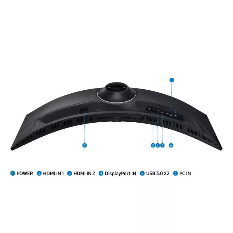 Samsung G95C kompiuterio monitorius 124,5 cm (49 col.) 5120 x 1440 Dual QHD LED juodas