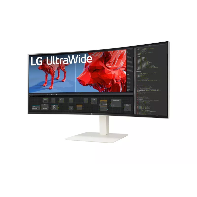 LG 38BR85QC-W kompiuterio monitorius 96,5 cm (38 col.) 3840 x 1600 UltraWide Quad HD+ baltas