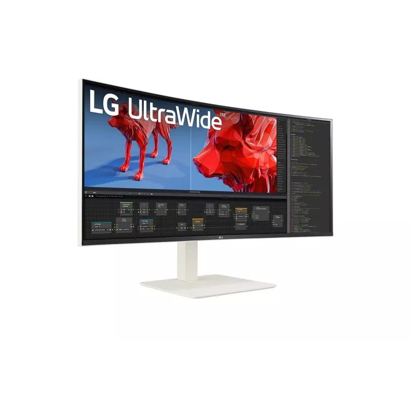 LG 38BR85QC-W kompiuterio monitorius 96,5 cm (38 col.) 3840 x 1600 UltraWide Quad HD+ baltas