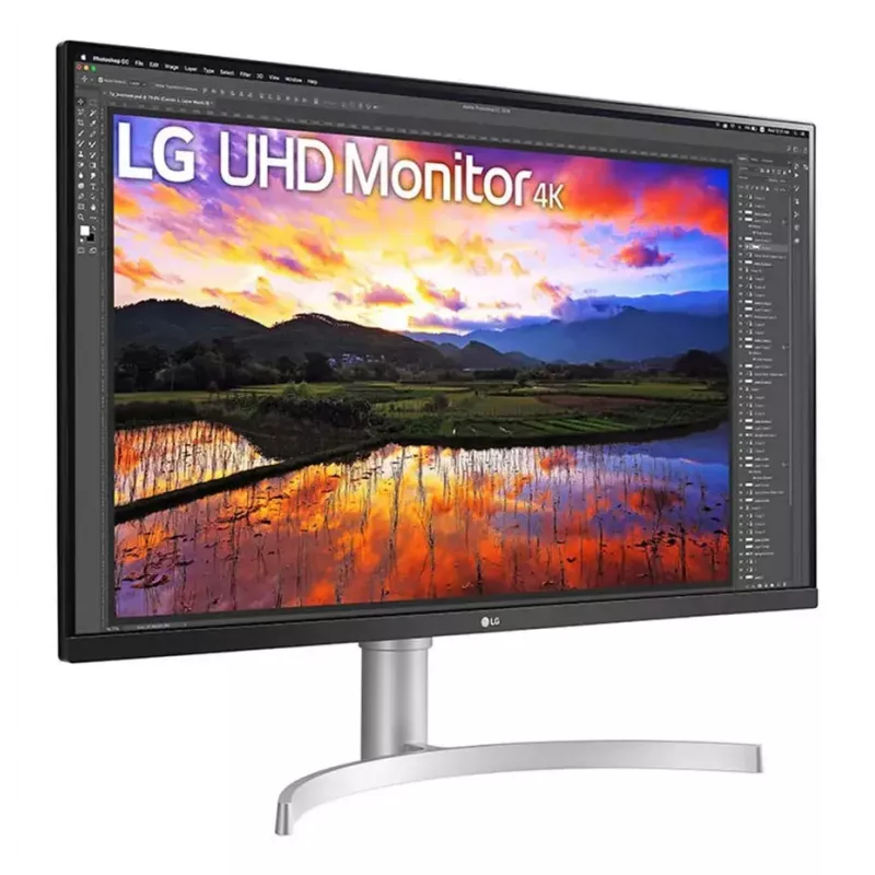Monitorius LG 32UN650K-W 32 colių 4K UHD IPS LED, 3840×2160, 10 bitų, HDR efektas, 60 Hz, 5 ms, 350 cd/m², garsiakalbiai, VESA, aukščio/pasvirimo reguliavimas