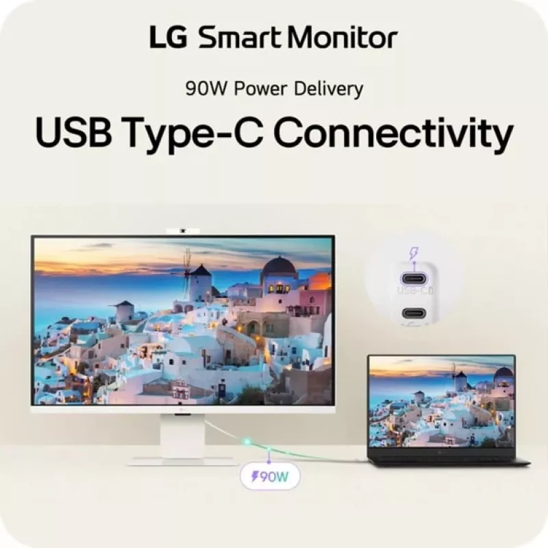LG 32U850SA-W monitorius 80 cm (31,5 col.) 3840 x 2160 pikselių 4K Ultra HD LED baltas