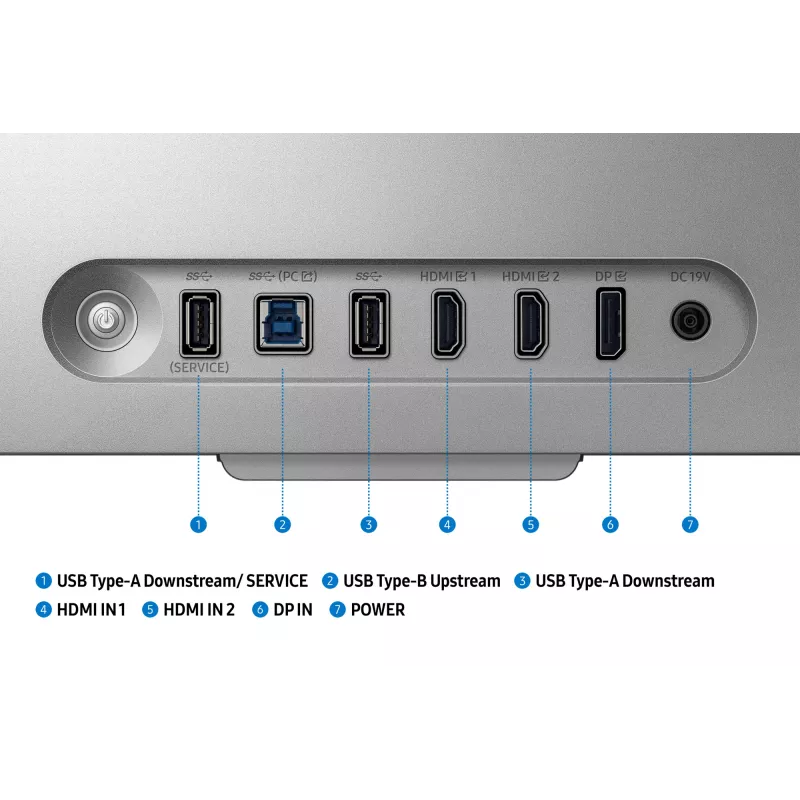 Samsung G90XF kompiuterio monitorius 68,6 cm (27 col.) 3840 x 2160 4K Ultra HD LCD sidabrinis
