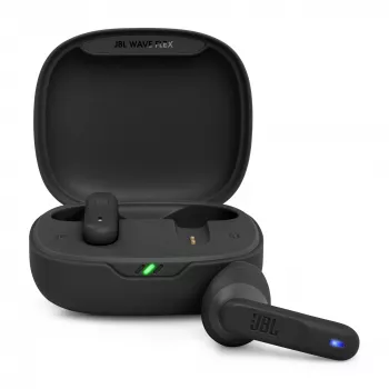 JBL Wave Flex 2 belaidės ausinės į ausis, skambučiams ir muzikai, USB Type-C, Bluetooth, juodos