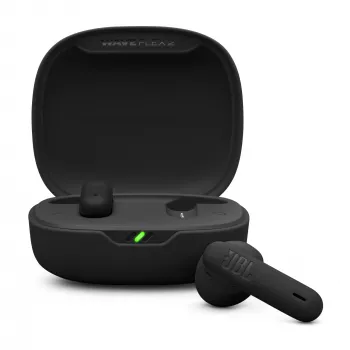JBL Wave Flex 2 belaidės ausinės į ausis, skambučiams ir muzikai, USB Type-C, Bluetooth, juodos
