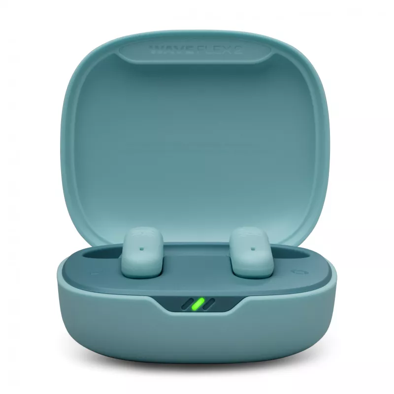 JBL Wave Flex 2 belaidės ausinės į ausis, skambučiams ir muzikai, USB Type-C, Bluetooth, mėlyna